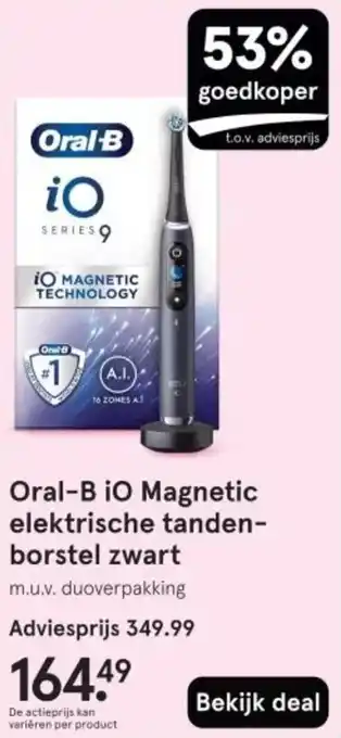 Etos Oral-B IO Magnetic elektrische tandenborstel zwart aanbieding