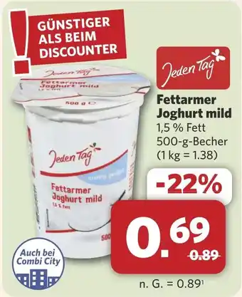 Combi Fettarmer Joghurt mild aanbieding