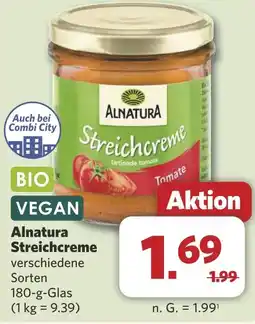 Combi Alnatura Streichcreme aanbieding