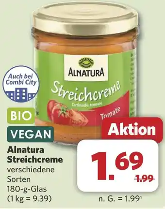 Combi Alnatura Streichcreme aanbieding