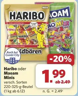 Combi Haribo oder Maoam Minis aanbieding