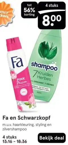 Etos Fa en Schwarzkopf aanbieding