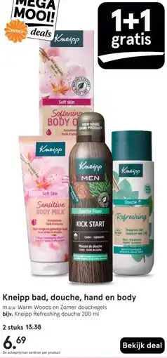 Etos Kneipp bad, douche, hand en body aanbieding