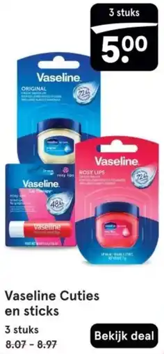 Etos Vaseline Cuties en sticks aanbieding