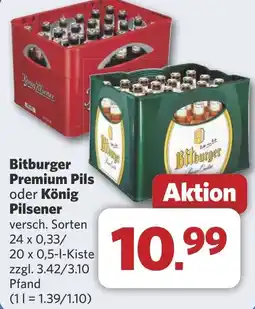 Combi Bitburger Premium Pils oder König Pilsener aanbieding