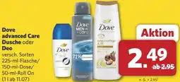 Combi Dove advanced Care Dusche oder Deo aanbieding