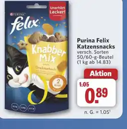 Combi Purina Felix Katzensnacks aanbieding