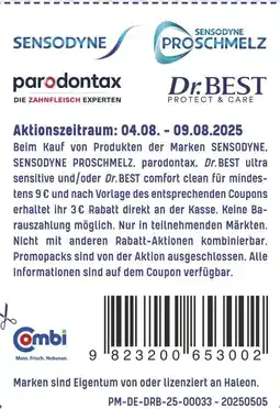 Combi Beim Kauf von Produkten im Wert von mind. 9€ aanbieding