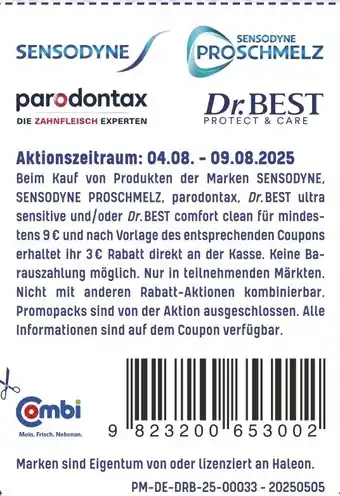Combi Beim Kauf von Produkten im Wert von mind. 9€ aanbieding