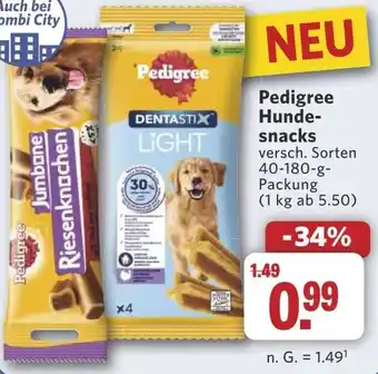 Combi Pedigree Hunde- snacks aanbieding