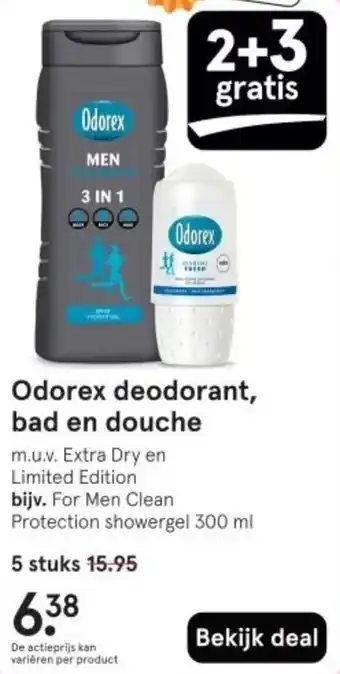 Etos Odorex deodorant, bad en douche aanbieding