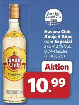 Combi Havana Club Añejo 3 Años oder Especial aanbieding