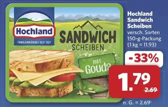 Combi Hochland Sandwich Scheiben aanbieding