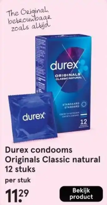 Etos Durex condooms Originals Classic natural aanbieding