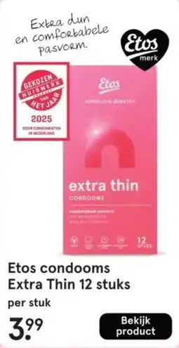 Etos Etos condooms Extra Thin aanbieding