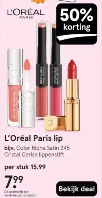 Etos L'Oréal Paris lip aanbieding