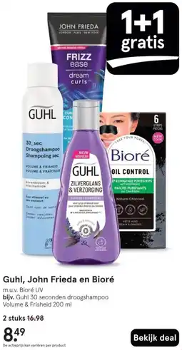 Etos Guhl, John Frieda en Bioré aanbieding