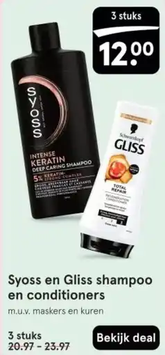Etos Syoss en Gliss shampoo en conditioners aanbieding