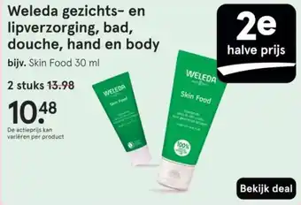 Etos Weleda gezichts en lipverzorging, bad, douche, hand en body aanbieding