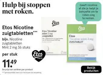 Etos Etos Nicotine zuigtabletten aanbieding