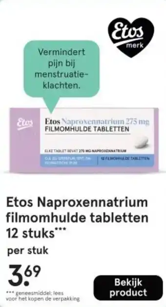 Etos Etos Naproxennatrium filmomhulde tabletten 12 stuks aanbieding