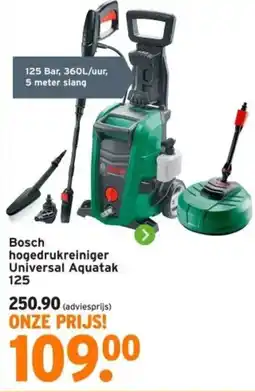 GAMMA Bosch hogedrukreiniger Universal Aquatak 125 aanbieding