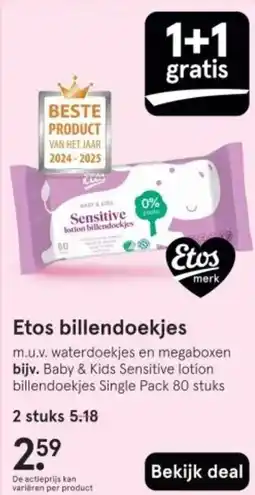 Etos Etos billendoekjes aanbieding