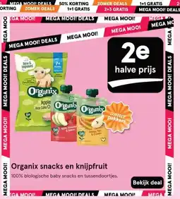 Etos Organix snacks en knijpfruit aanbieding