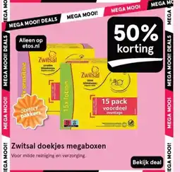 Etos Zwitsal doekjes megaboxen aanbieding