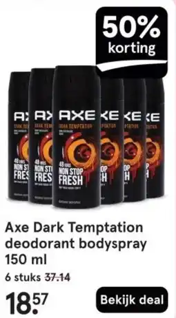Etos Axe Dark Temptation deodorant bodyspray aanbieding