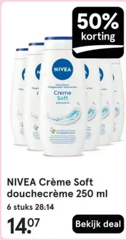 Etos NIVEA Crème Soft douchecrème aanbieding