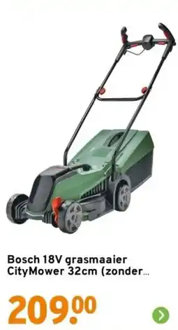 GAMMA Bosch 18V grasmaaier CityMower 32cm aanbieding