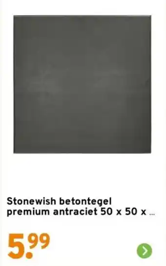 GAMMA Stonewish betontegel premium antraciet aanbieding