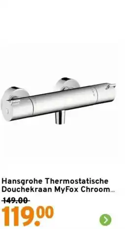 GAMMA Hansgrohe Thermostatische Douchekraan MyFox Chroom aanbieding