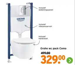 GAMMA Grohe wc pack Como aanbieding