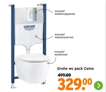 GAMMA Grohe wc pack Como aanbieding