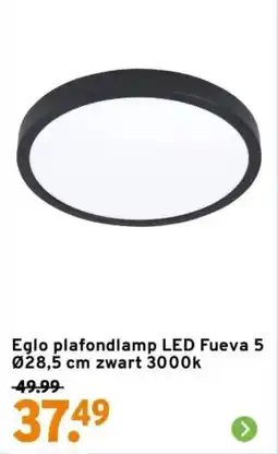 GAMMA Eglo plafondlamp LED Fueva 5 zwart 3000k aanbieding
