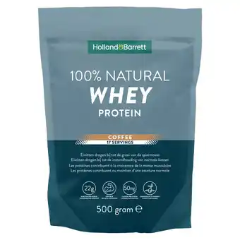 Holland & Barrett Holland & Barrett 100% Natural Whey Protein Coffee - 500g aanbieding