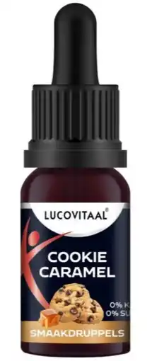 De Online Drogist Lucovitaal Smaakdruppels Cookie-Caramel aanbieding