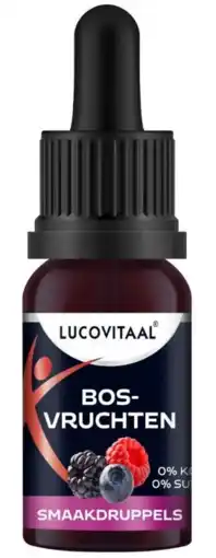 De Online Drogist Lucovitaal Smaakdruppels Bosvruchten aanbieding