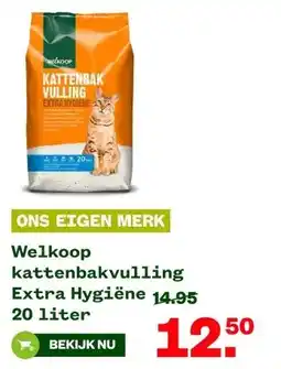 Welkoop Welkoop kattenbakvulling Extra Hygiëne 20 liter aanbieding