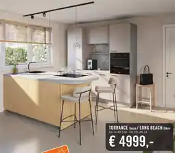 Keukendepot TORRANCE Taupe/LONG BEACH Eiken aanbieding