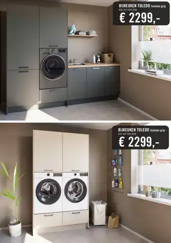 Keukendepot BIJKEUKEN TOLEDO Schiefer grijs aanbieding
