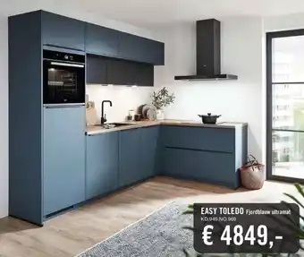 Keukendepot EASY TOLEDO Fjordblauw ultramat aanbieding