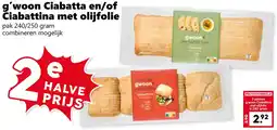 Coop g'woon Ciabatta en/of Ciabattina met olijfolie aanbieding