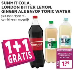 Coop SUMMIT COLA, LONDON BITTER LEMON, GINGER ALE EN/OF TONIC WATER aanbieding