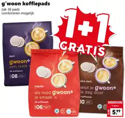 Coop g'woon koffiepads aanbieding