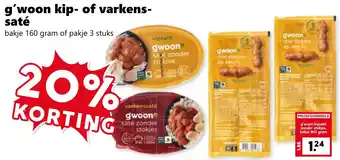 Coop g'woon kip- of varkens- saté aanbieding