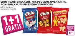 Coop CHIO HEARTBREAKERS, MIX PLOSION, OVEN CHIPS, POM-BÄR,XXL FLIPPIES EN/OF POPCORN aanbieding