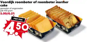 Coop Voordijk roomboter of roomboter marmer cake aanbieding